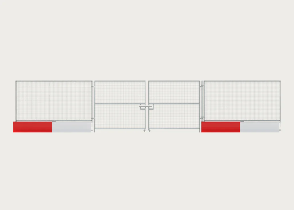 Manta Barrier with Vehicle Gate Grey BG