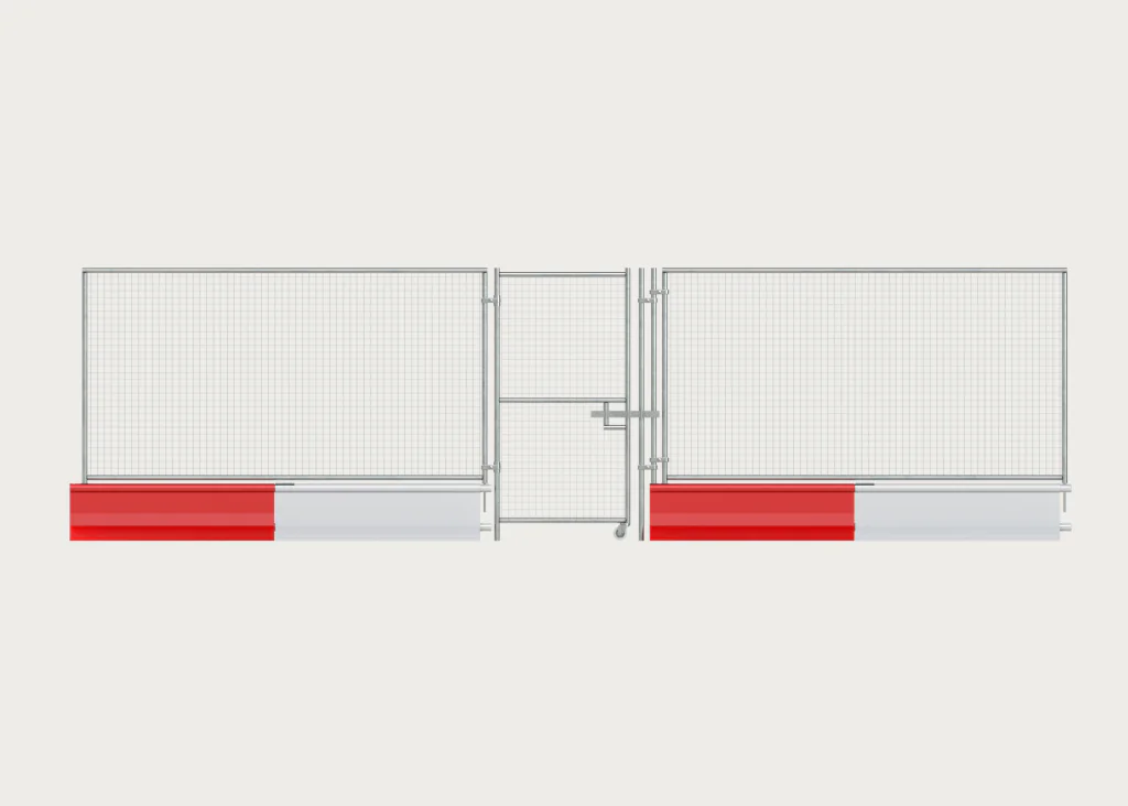 Manta Barrier with pedestrian gate Grey BG