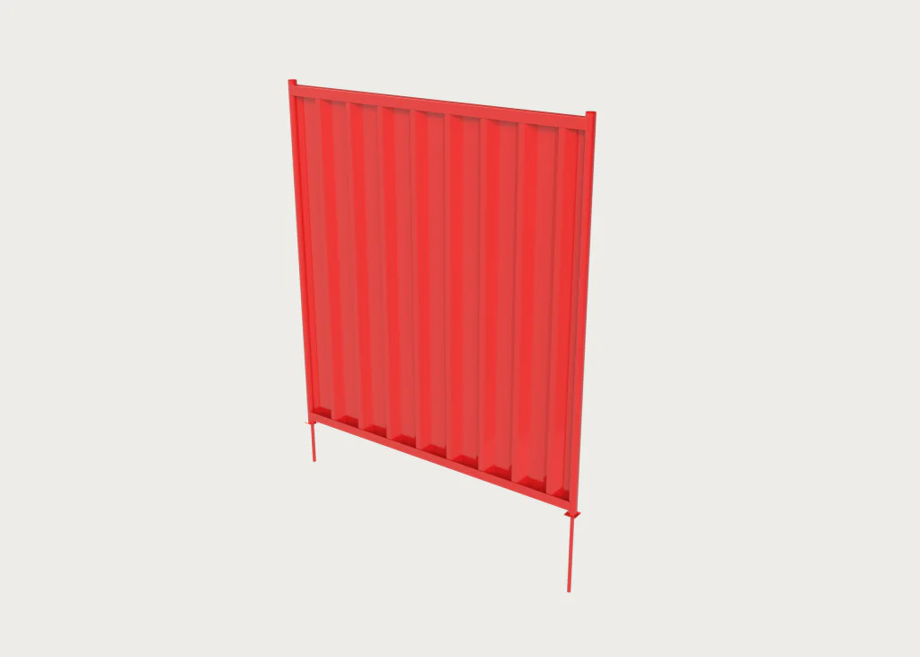 2m Hoarding Panel RedGrey BG