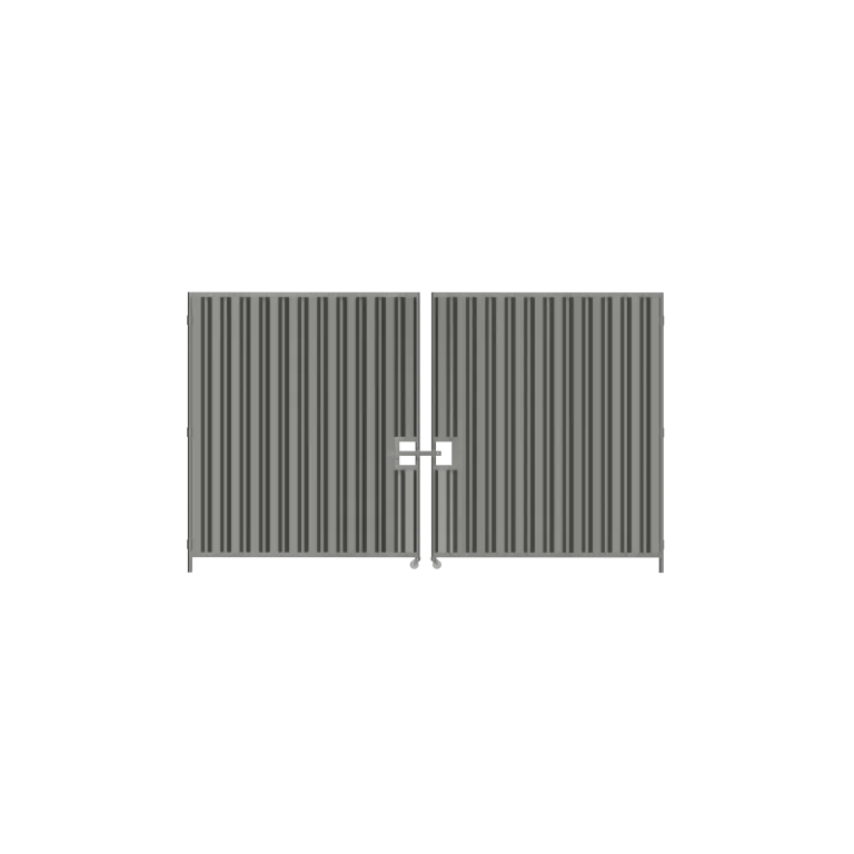 4m wide Hoarding vehicle gate - 2.4m high