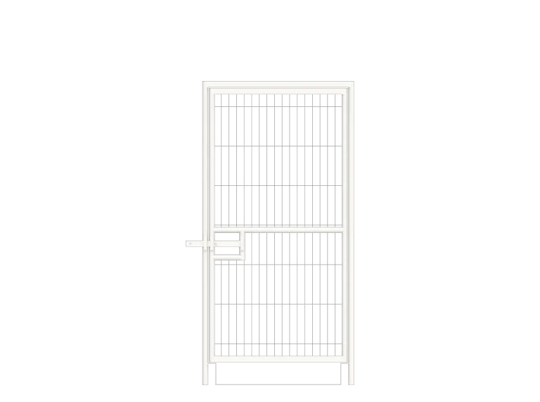 2m Anti-Climb Mesh Pedestrian Gate Framed in white