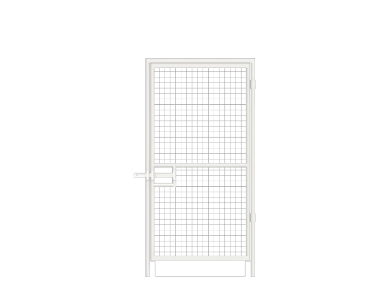 2m 2in Mesh Pedestrian Gate Framed in white