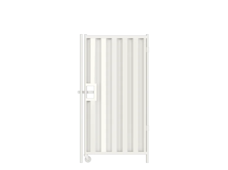 2m Hoarding Pedestrian Gate in white