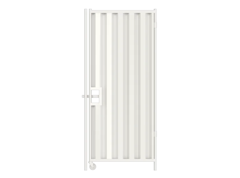 2.4m Hoarding Pedestrian Gate in white