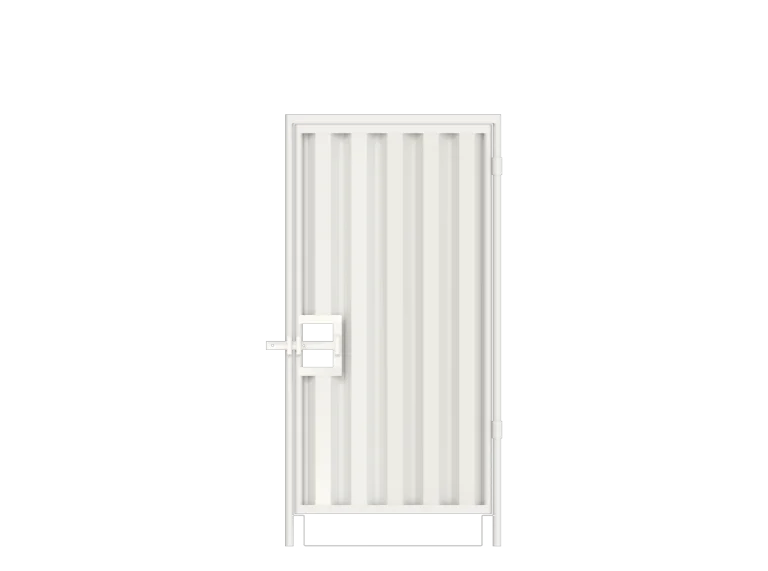 2m Hoarding Pedestrian Gate Framed in white