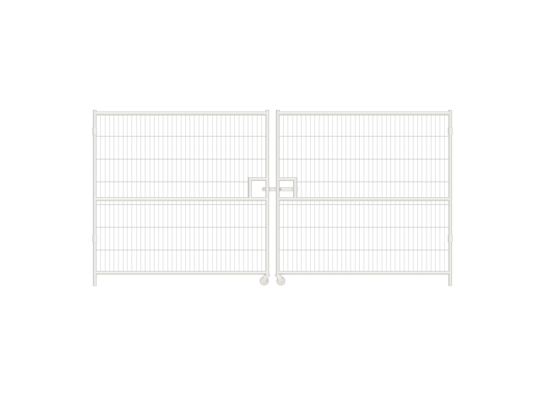 4m Mesh Vehicle Gate White 2m