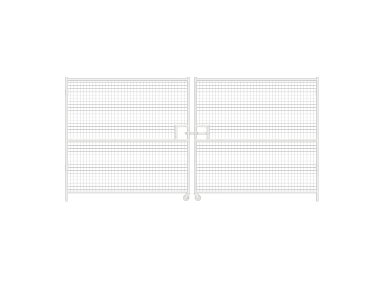 4m 2in Mesh Vehicle Gate White 2m