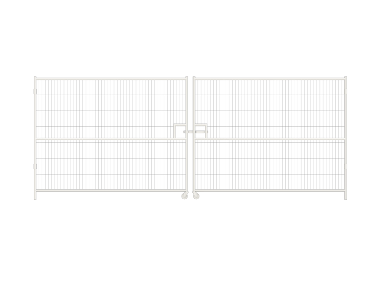 5m Mesh Vehicle Gate White 2m