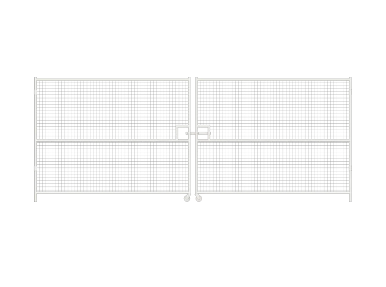 5m 2in Mesh Vehicle Gate White 2m