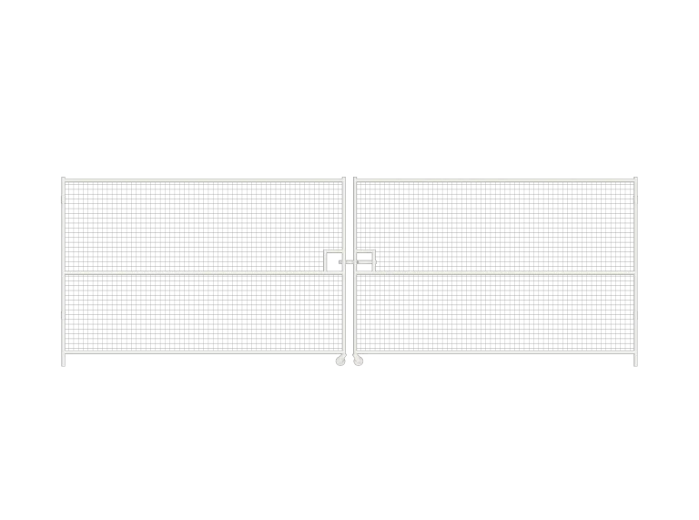 6m 2in Mesh Vehicle Gate White 2m