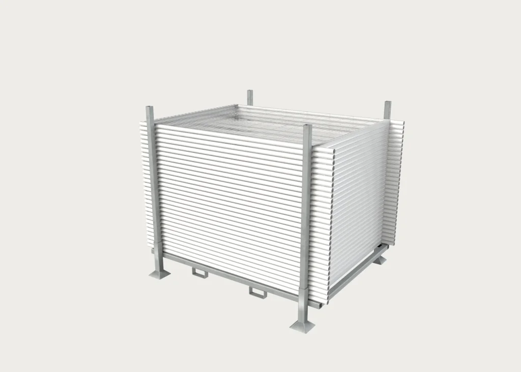 TVCB 2m Panel Stillage with Panels shown on grey background