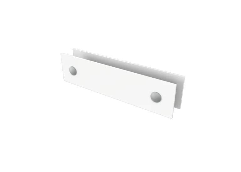 400mm security letterbox cover in powdercoated white