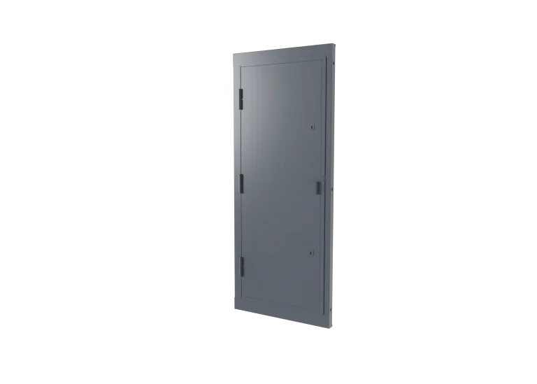 Steel security door 840mm across