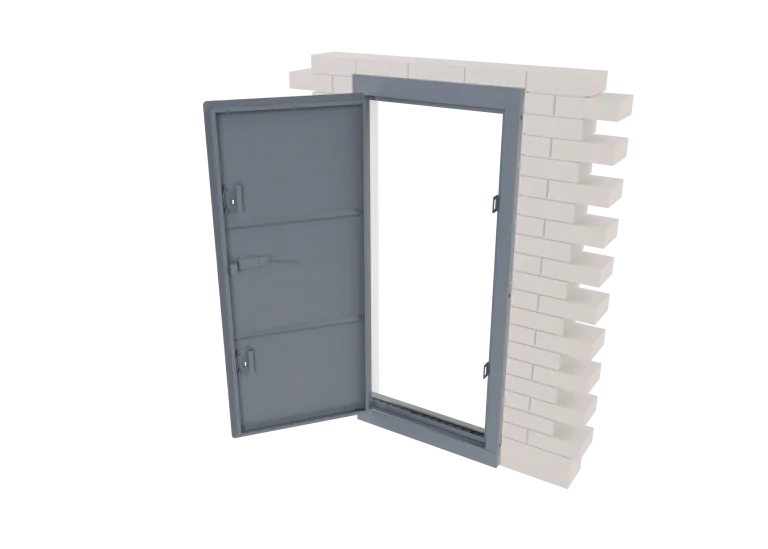 Security Door Open Grey