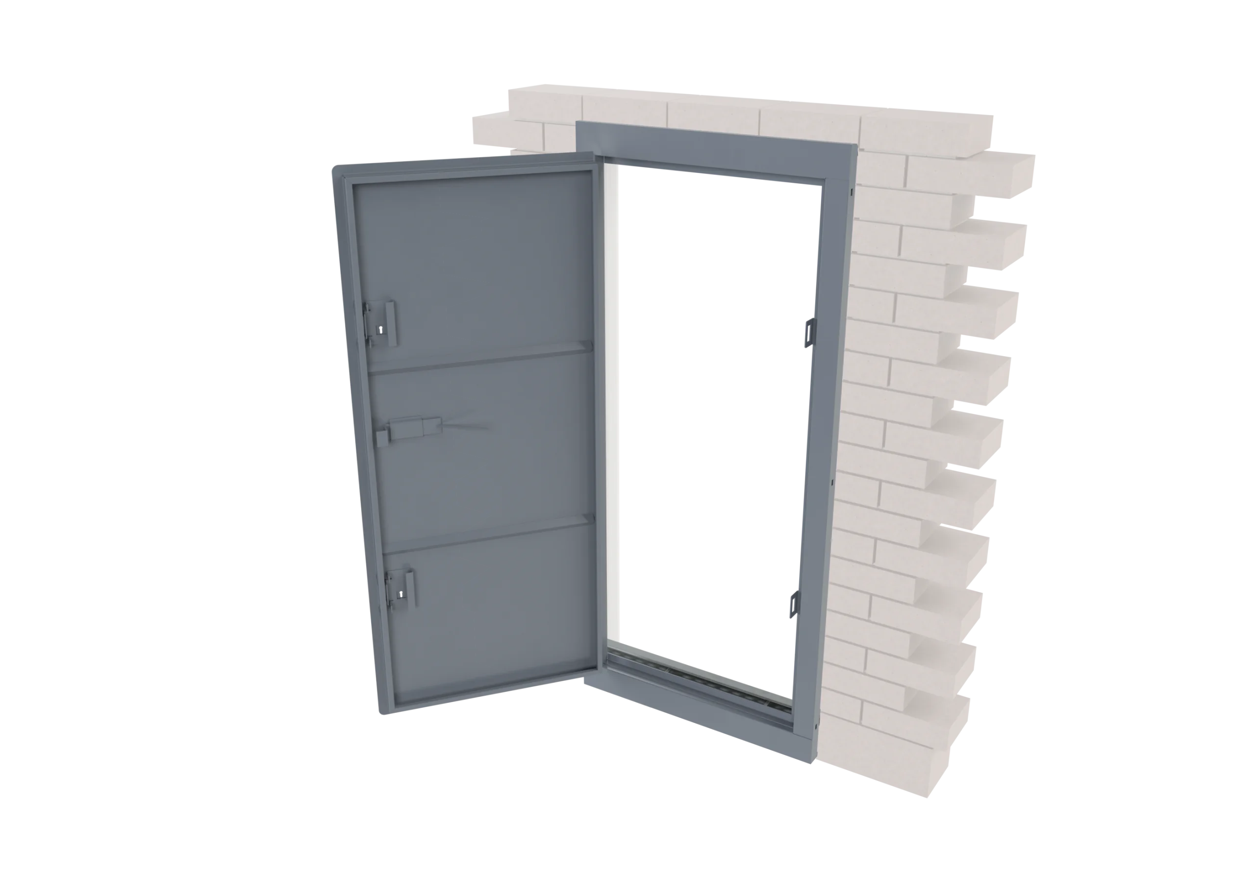 Security Door Open Grey