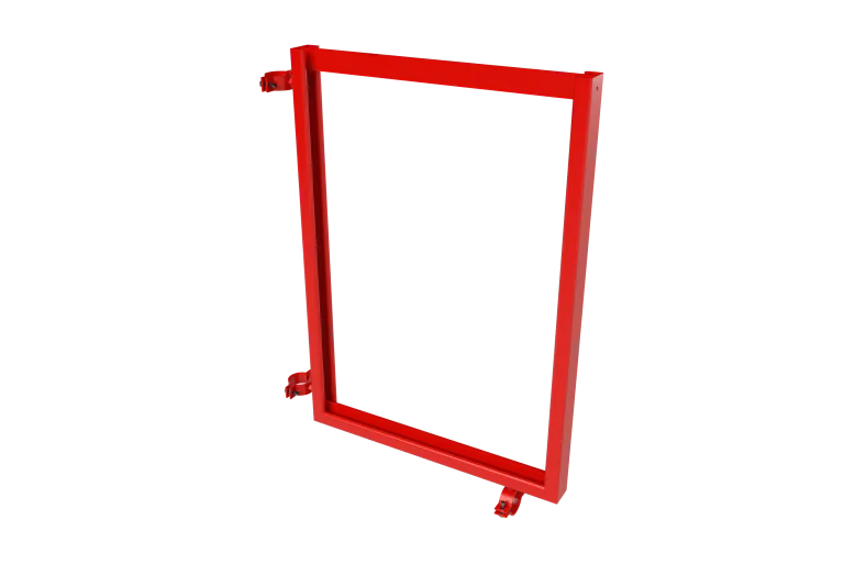 PBS130775 – Walkthrough Barrier Sign Holder – shown in red