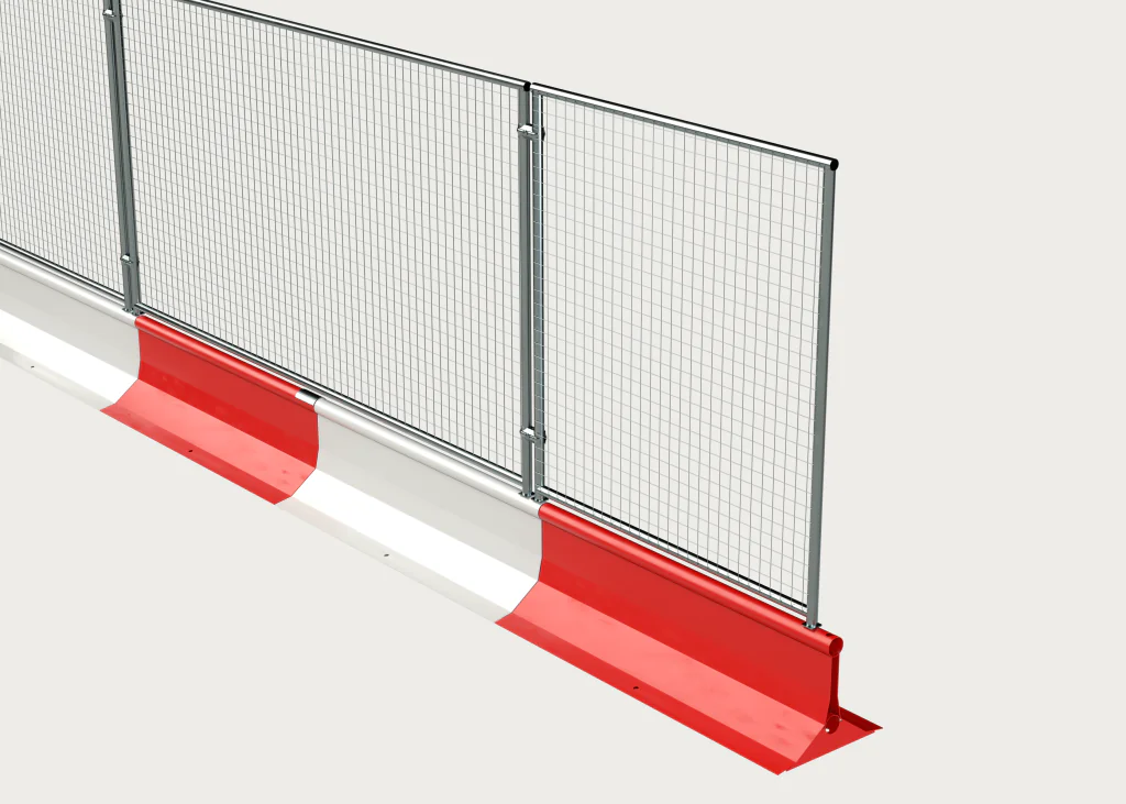 MTS200410 MANTA 1.5x2m Mesh Fence Panel Assembly on a grey background