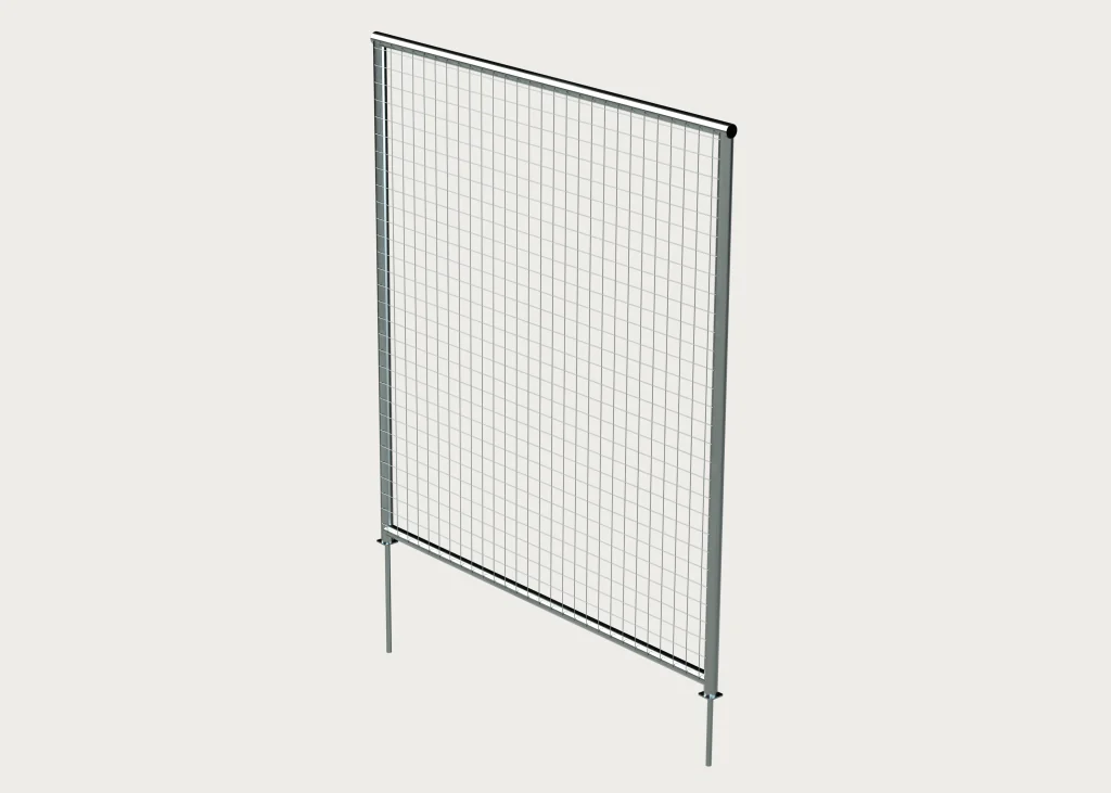 MTS200410 MANTA 1.5x2m Mesh Fence Panel on a greay background